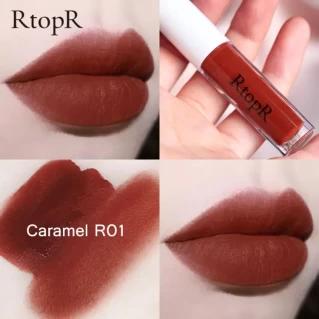 RtopR Lip Makeup Non-stick Cup Lipstick Lip Gloss Lasting Moisturizing Cosmetic Lipstick Lip Gloss Matte Lip Glaze Waterproof 2g