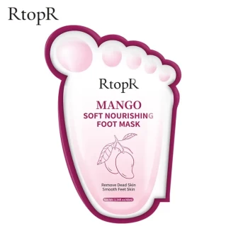 RtopR 1Bag Mango Foot Mask Peel Dead Whitening Moisturizing Exfoliating Renewal Pedicure Remove Dead Skin Heel Socks Peeling Foot Care