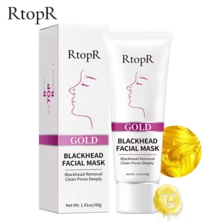 RtopR New Gold Remove Blackhead Face Mask Pore Peeling Acne Treatment Nose Deep Cleansing Face Mask Whitening Hydrating Golden Mud