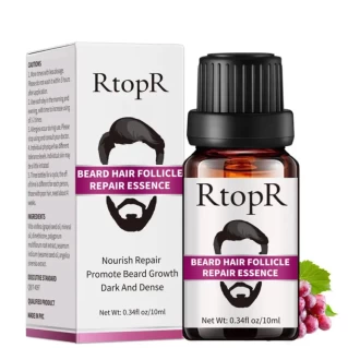 RtopR Hair Follicle Repair Oil Men Styling Moustache Oil Hair Growth Of Beard Body Hair Eyebrow Care Moisturizing Smoothing 10ml