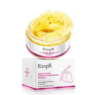 RtopR 40PCS/Box Eye Mask Mango Golden Osmanthus Bright And Nourishing Skin Care Anti-Puffiness Dark Circle Anti-Aging Treatment Mask