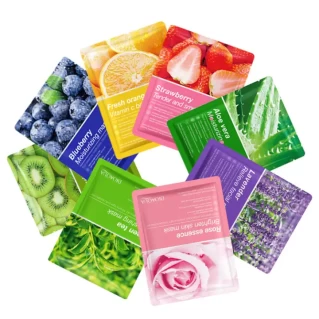 BIOAQUA Pack of 5 Fruit Plant Extract Moisturizing Brighten Facial Sheet MaskS