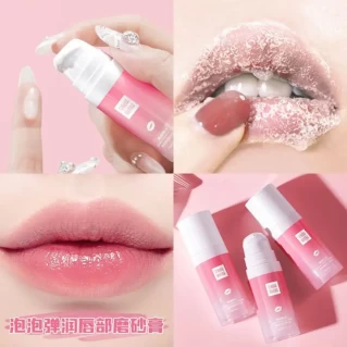 Senana Marina Moisturizer Lip Scrub Gentle Natural Lip Oil Gloss Lip Care With Press Pump 10g