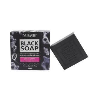 Dr.Rashel Collagen Deep Cleansing Bamboo Black Soap Skin Care Whitening Soap For Black Skin 100G