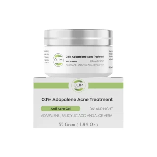 Acne Treatment Gel with Adapalene 0.1% - 30 Day Supply - Gentle Retinoid for Acne Prone Sensitive Skin