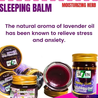 Green Seven Lavender Sleep Balm Moisturizing Herb Massage Relaxing Balm 50 gram