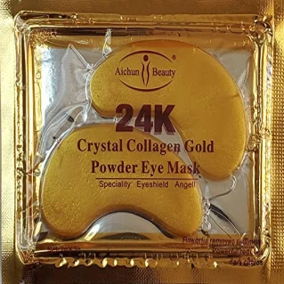 AICHUN BEAUTY 10/20/30/40/100 Pairs Crystal 24K Gold Powder Gel Collagen Eye Mask Patch, Anti Ageing, Remove Bags, Puffiness, Skincare, Anti Wrinkle, Moisturising