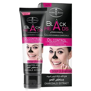 AICHUN BEAUTY Blackhead Facial Mask, Peel Off Mask,Blackhead Remover Black Mask Deep Clean Mask, Bamboo Charcoal Deep Cleansing Blackhead Remover Purifying Peel Face Mask 50g